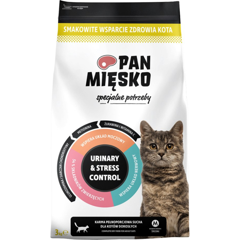 Pan Mięsko PAN MIĘSKO Urinary & Stress Control Turkey - dry cat food - 3kg