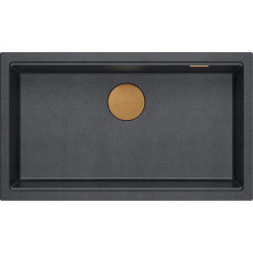 Quadron Virtuvės plautuvė Quadron Logan 110, HQD7644U8_PVDC1_I, juodas deimantas