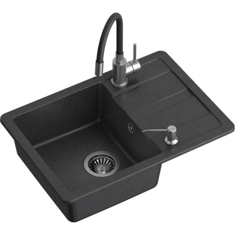 Quadron Plautuvė su mai&scaron;ytuvu ir dozatoriumi Quadron READY SMART, TQ6244RSCZ, juoda