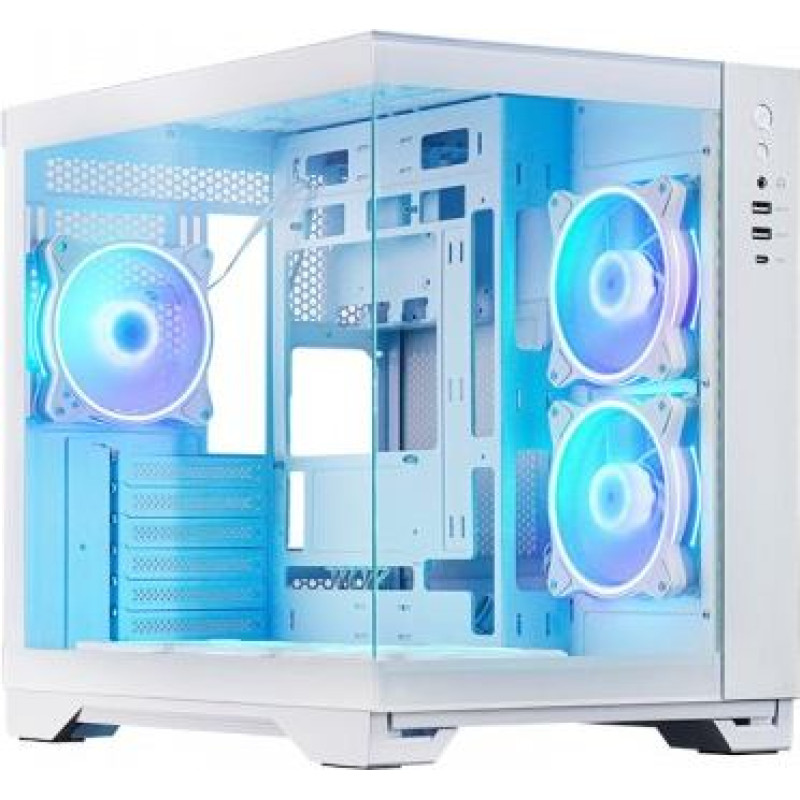 Chieftec PC case VISIO GM-30W-T G-OP 6xfans ARGB white