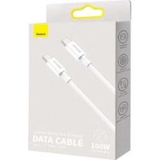 Baseus Type-C - Type-C Superior cable Quick Charge / Power Delivery / FCP 100W, 5A, 20V, 2m, white (CATYS-C02)