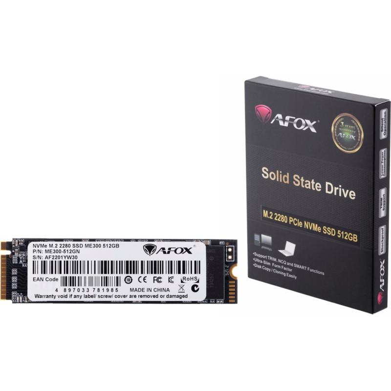 Afox SSD M.2 PCI-EX4 512GB TLC 1,7 GB/S NVME