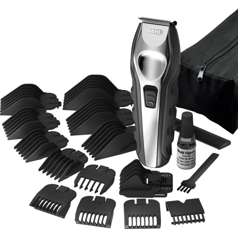 Wahl 09888-1316 beard trimmer AC/Battery 12 2.5 cm Black, Stainless steel