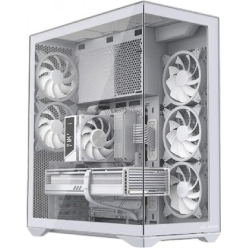 Modecom PC case Volcano Space XL ARGB Full Tower 5 fans, white