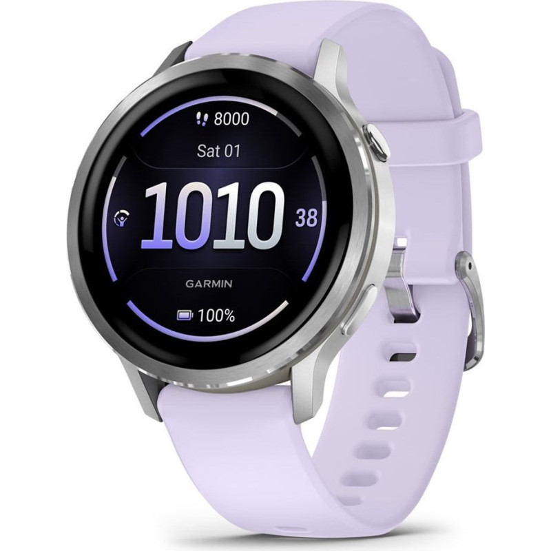 Garmin Venu 4 3.05 cm (1.2") AMOLED 41 mm Digital 390 x 390 pixels Touchscreen Silver Wi-Fi GPS (satellite)
