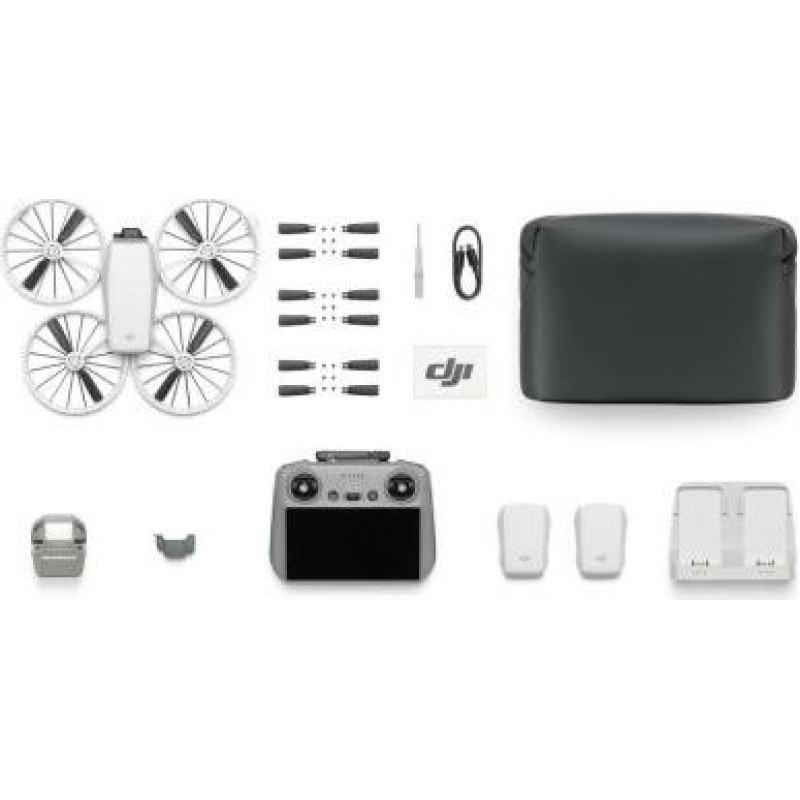 DJI Drone Flip Fly More Combo with 48 MPx 100 fps Camera with DJI RC2 Remote Controller, Light Gray EU (CP.FP.00000181.01)