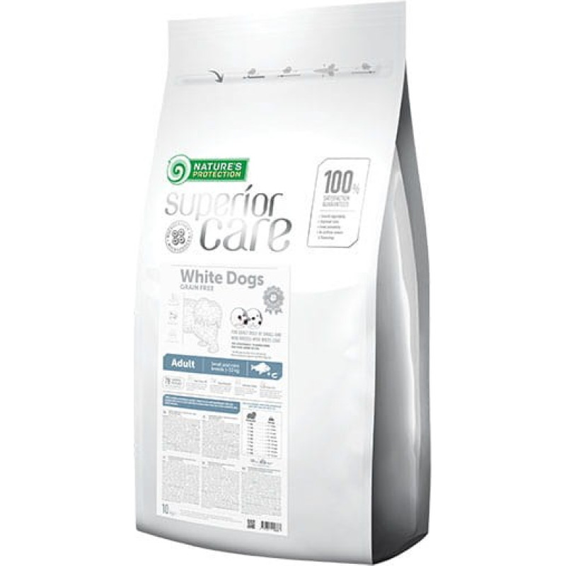 Nature's Protection Superior Care White Dogs Grain Free Adult Small Białoryba - dry dog ​​food - 10 kg