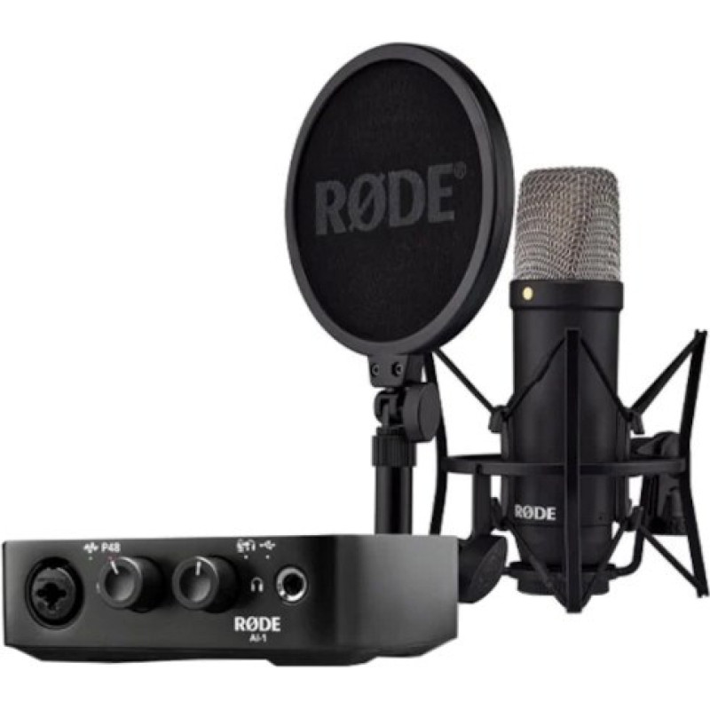 Rode R&Oslash;DE NT1 Signature Black + AI-1 Studio Kit MK2 - complete studio set