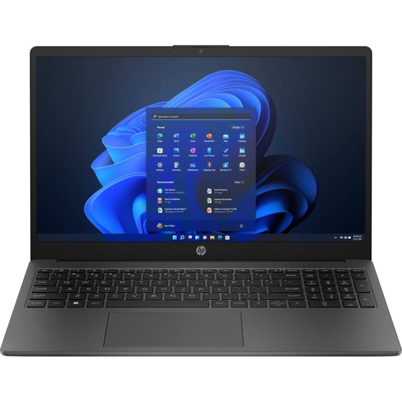 Hewlett-Packard HP 255 G10 AMD Ryzen&trade; 5 7530U Laptop 39.6 cm (15.6") Full HD 8 GB DDR4-SDRAM 512 GB SSD Wi-Fi 6 (802.11ax) Windows 11 Home Dark Ash