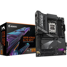Gigabyte X870 AORUS ELITE WIFI7 Motherboard - Supports AMD Ryzen 9000 CPUs, 16+2+2 phases VRM, up to 8000MHz DDR5 (OC), 3xPCIe 5.0 + 1xPCIe 4.0, Wi-Fi 7, 2.5GbE LAN, USB 4