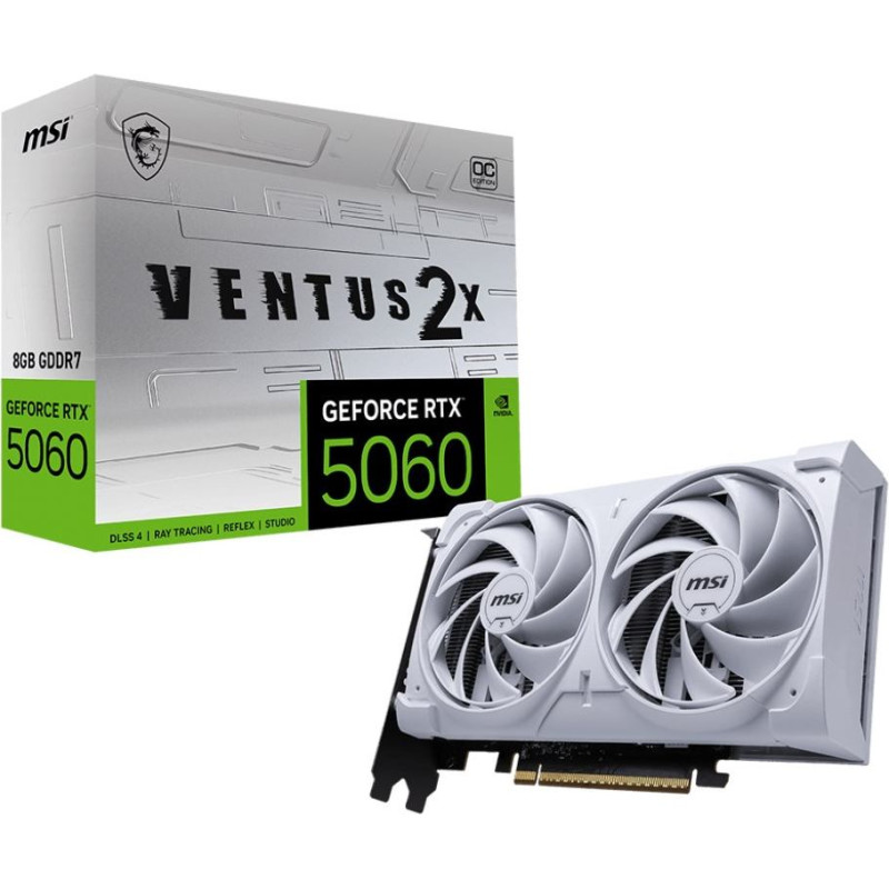 MSI GeForce RTX 5060 8G VENTUS 2X OC WHITE NVIDIA 8 GB GDDR7