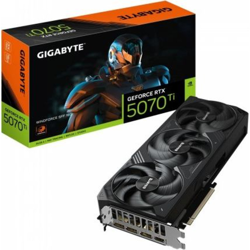Gigabyte Graphics card GeForce RTX 5070 Ti WINDFORCE SFF 16G 256BIT GDDR7 3DP
