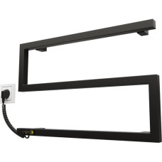 Kosser Электрический полотенцесушитель Zeta 350x550 EL, с таймером, черный (подключение слева)