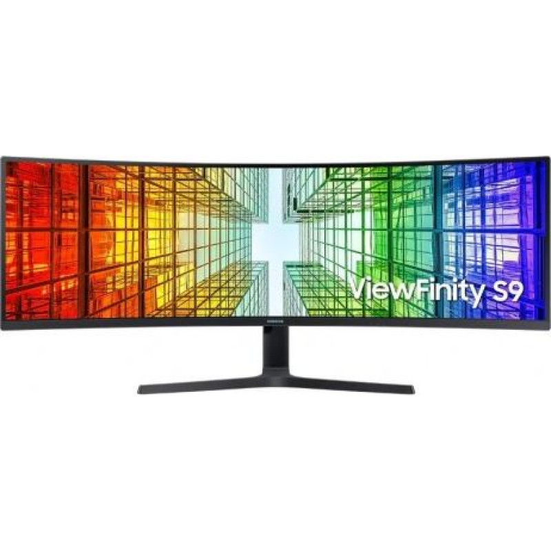 Samsung Monitor 49 inches ViewFinity S9 VA 5120x1440 DQHD 32:9 2xHDMI 1xUSB-C (90W) 1xDP 3xUSB 3.0 LAN (RJ45) 4ms HAS speakers curved 3Yon-site