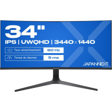 Japannext 86,4cm JN-IPS340UWQHD60C-C65W-HS curved UWQHD