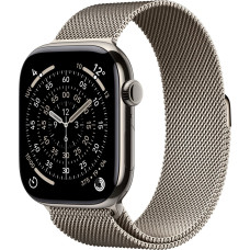 Apple Smartwatch Apple Watch 11 GPS + Cellular 46mm Natural Titanium Milanese Loop S/M Szary  (MFCY4MP/A)