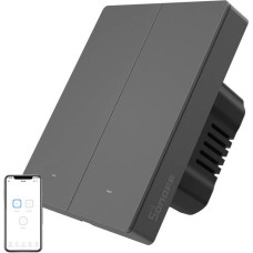 Sonoff Smart WiFi wall switch SONOFF M5-2C-80 (2-channel, for frame, graphite)