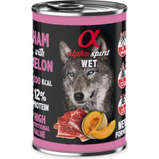 Alpha Spirit WET Ham with Melon – Wet Dog Food – 400 g