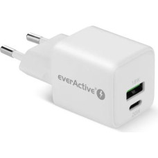 Everactive PHONE CHARGER GAN 1X US B, 1X USB-C 20W WHITE