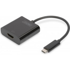 Digitus Graphic adapter, HDMI 4K 30Hz UHD to USB 3.1 Type C, with audio, black, length 15cm