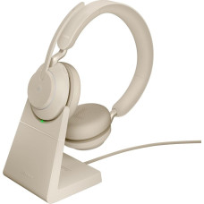 Jabra Evolve2 65 USB-C Beige MS Chrg stand Stereo