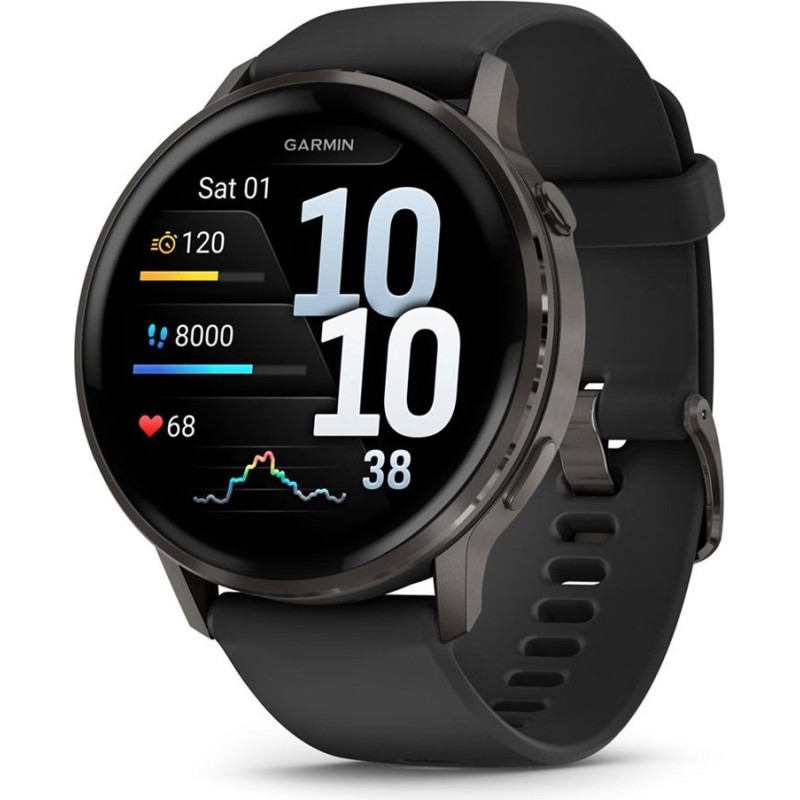 Garmin Venu 4 3.56 cm (1.4") AMOLED 45 mm Digital 454 x 454 pixels Touchscreen Black Wi-Fi GPS (satellite)