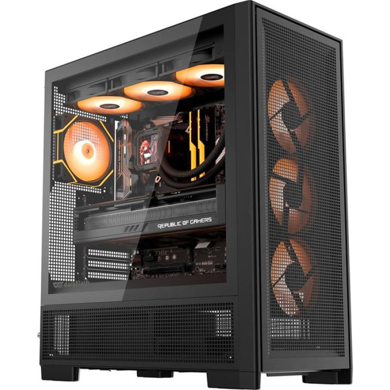 Darkflash AIRNOVA computer case (black) + 3 fans