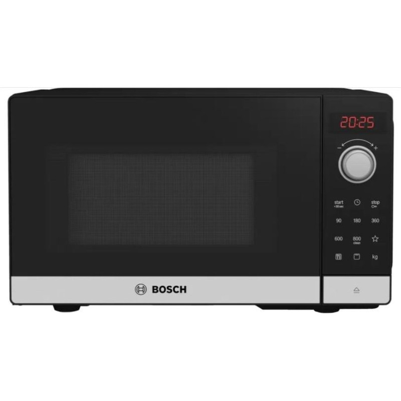 Bosch Serie 2 FEL023MS2 microwave Countertop Solo microwave 20 L 800 W Black, Stainless steel
