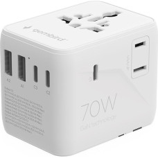 Gembird TPA-2A3C70-01-W Universal travel power adapter, 70 W, white