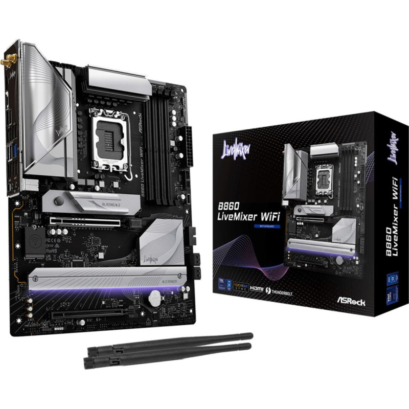 Asrock B860 LiveMixer WiFi Intel B860 LGA 1851 (Socket V1) ATX
