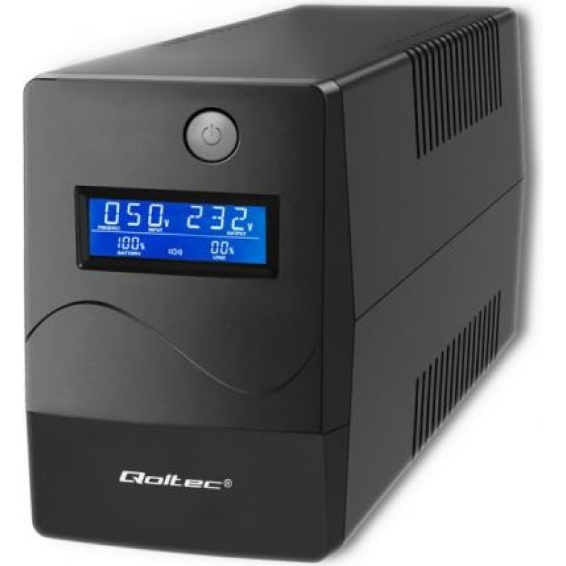 Qoltec Uninterruptible power supply, 850VA, 480W, LC