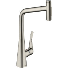 Hansgrohe Кухонный смеситель с выдвижным шлангом Metris Select M71 73820800