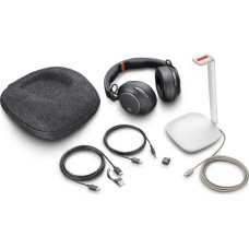 Poly Słuchawki Poly Voyager Surround 85 - Voyager Surround 80 series - Headset - nausznicowy - Bluetooth - bezprzewodowy - aktywna redukcja hałasu - Adapter USB-C via Bluetooth - czarny - certyfikowany UC