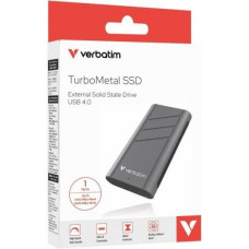 Verbatim Dysk zewnętrzny SSD Verbatim TurboMetal 1TB Grafitowy (32021)