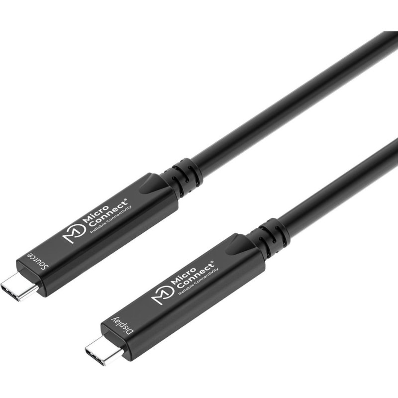 Microconnect Kabel USB MicroConnect USB-C - USB-C 15 m Czarny (MC-USB3.2CC15-8K-OP)