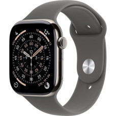 Apple Smartwatch Apple Watch 11 GPS + Cellular 42mm Natural Titanium Sport Band M/L Grafitowy  (MF8N4ZR/A)