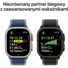 Apple Smartwatch Apple Watch Ultra 3 GPS + Cellular 49mm Black Titanium / Titanium Milanese Loop M Czarny  (MF1Q4ET/A)
