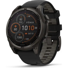 Garmin Zegarek sportowy Garmin Fenix 8 Solar Sapphire Czarny (010-02906-11)