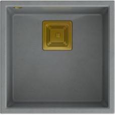 Quadron Zlewozmywak Quadron DAVID 40 GraniteQ silver stone/elementy złote