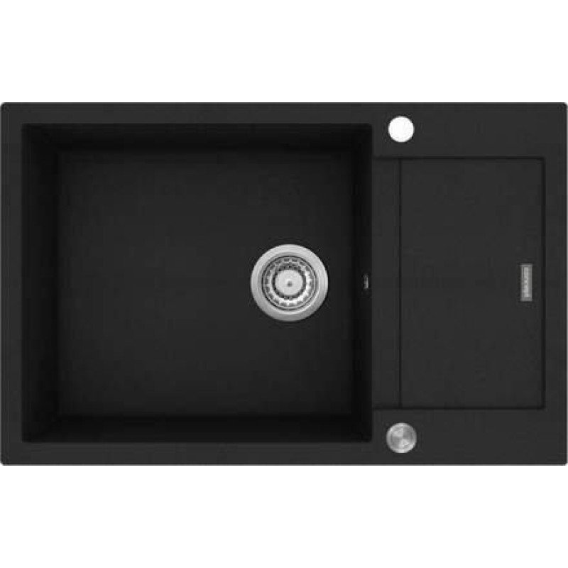Concept Solution Zlewozmywak Concept Zlewozmywak kuchenny granitowy z ociekaczem CZARNY DG05L60bc