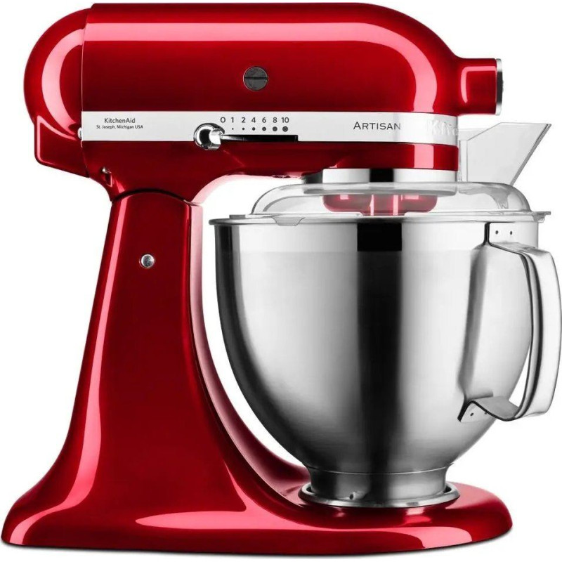 Kitchenaid артизианский пищевой порцессор 4.8L, 300W, 10 скоростей, металлический красный EU 5KSM185