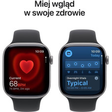 Apple Smartwatch Apple Watch 11 GPS 42mm Space Grey Alu Sport Band M/L Czarny  (MEV44WF/A)