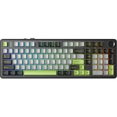 Aula F99 Pro Black+Grey+Green GrayWood RGB AULA gasket keyboard