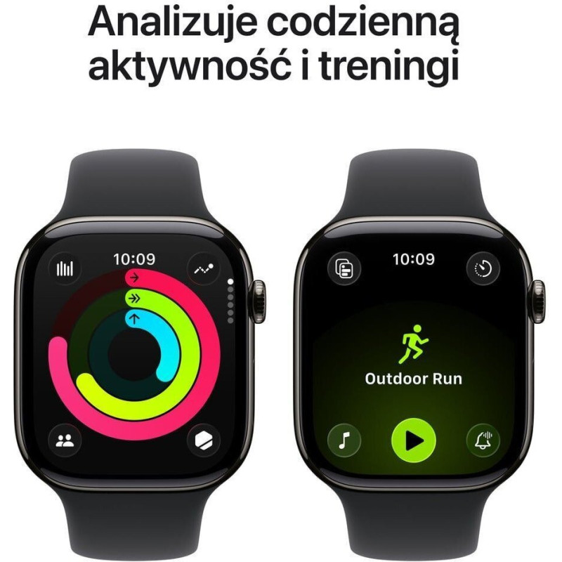 Apple Smartwatch Apple Watch Series 11&Acirc; GPS + Cellular 46mm&Acirc; Slate Titanium Case with Black Sport Band - M/L (MFD24WF/A)