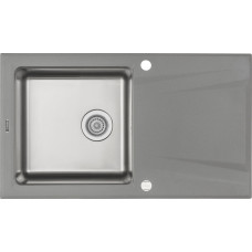 Deante Zlewozmywak Deante . PRIME SZARY METALIK GRANITO-STAL 860x500x220 3,5'' + OSPRZĘT SPACE SAVERS
