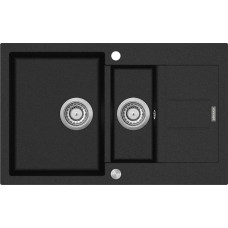 Concept Solution Zlewozmywak Concept  kuchenny granitowy z ociekaczem CZARNY DG205C60bc