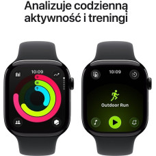 Apple Smartwatch Apple Watch 11 GPS 46mm Jet Black Alu Sport Band S/M Czarny (MEUW4RK/A)