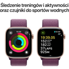 Apple Smartwatch Apple Watch 10 GPS 46mm Rose Gold Alu Sport Loop Fioletowy (MWWV3QI/A)