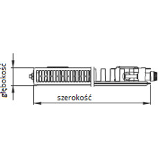 Kermi Grzejnik Therm X2 Profil-V 22 600x700mm - FTV220600701R1K