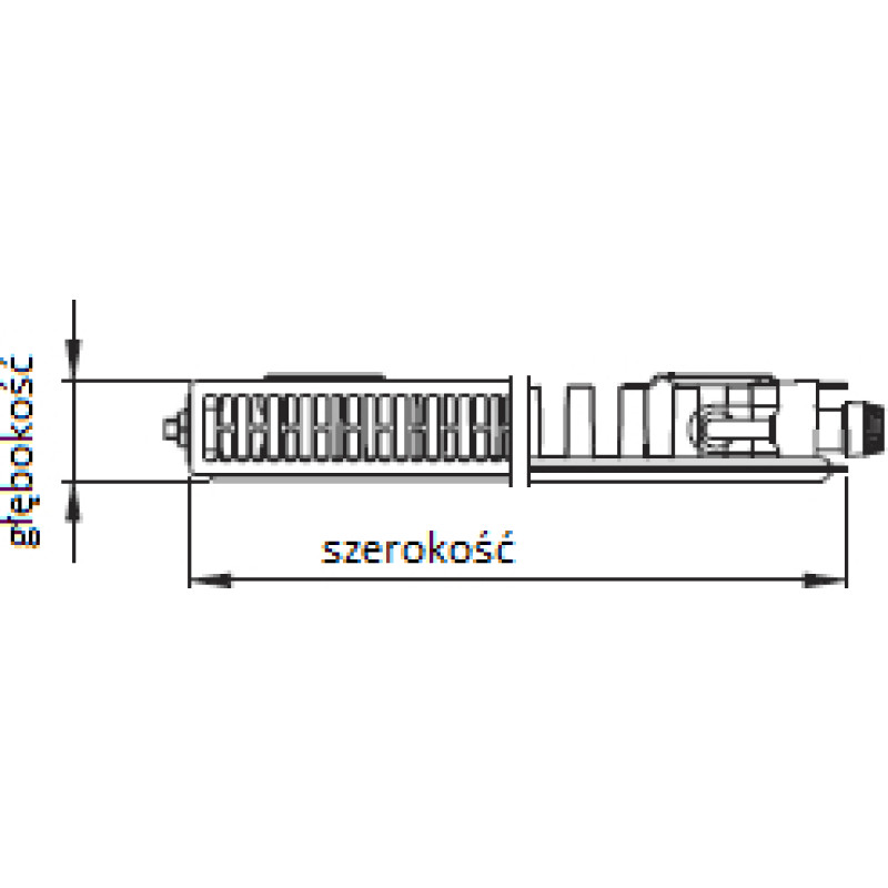 Kermi Grzejnik Therm X2 Profil-V 22 600x700mm - FTV220600701R1K